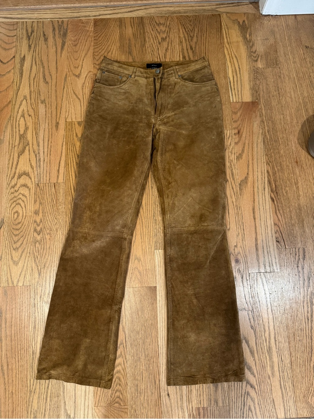 Women’s Brown Suede Flared Pants